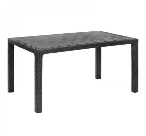 Τραπέζι πολυπροπυλενίου Kalan Megapap χρώμα ανθρακί 150x90x75εκ.