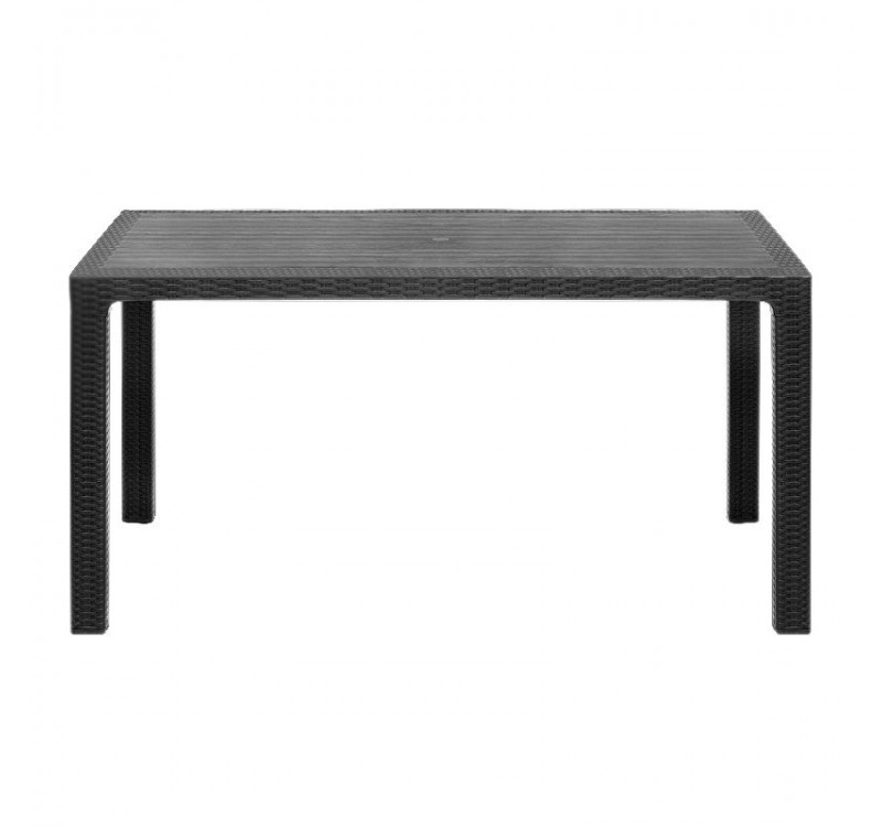 Τραπέζι πολυπροπυλενίου Kalan Megapap χρώμα ανθρακί 150x90x75εκ.