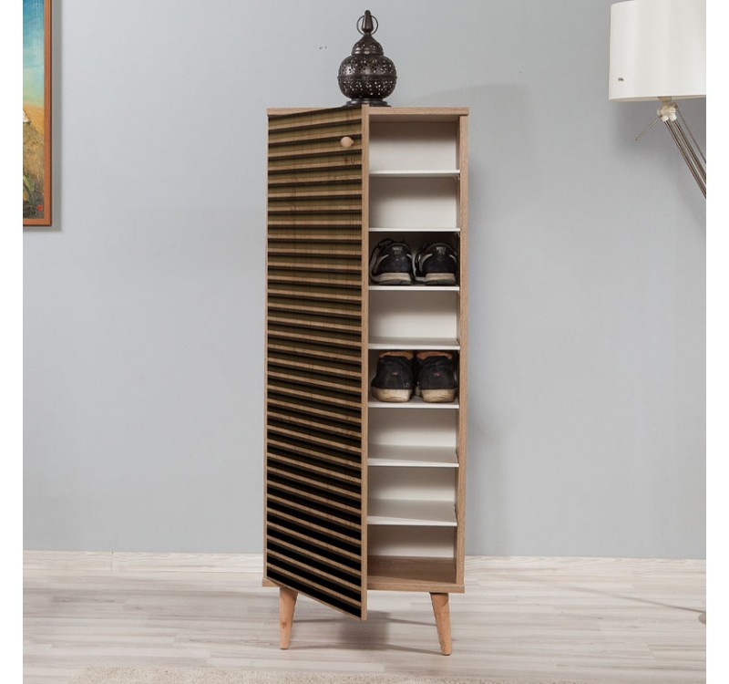 Παπουτσοθήκη - Ντουλάπι Soho Megapap χρώμα sonoma 50x38x135εκ.