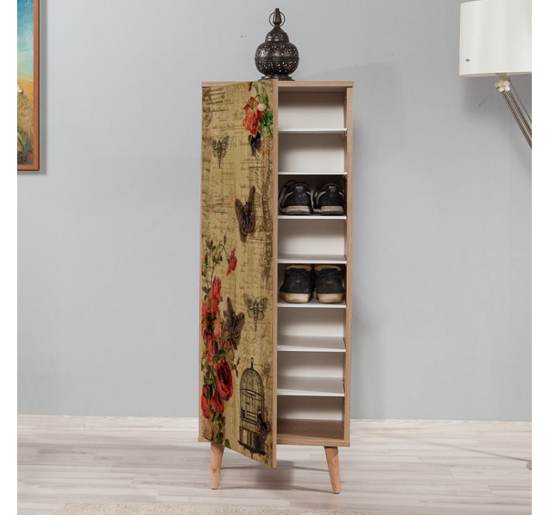 Παπουτσοθήκη - Ντουλάπι Soho Megapap χρώμα sonoma 50x38x135εκ.