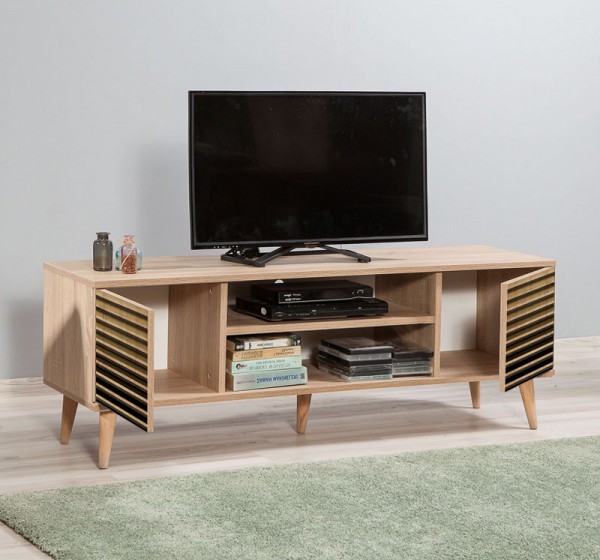 Έπιπλο τηλεόρασης Soho Megapap χρώμα sonoma 140x40x50 εκ.