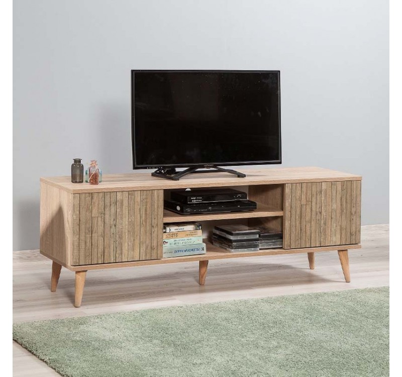 Έπιπλο τηλεόρασης Soho Megapap χρώμα sonoma 140x40x50 εκ.