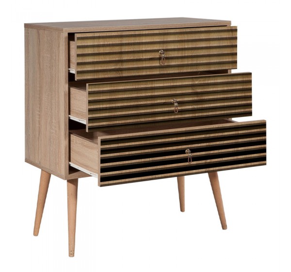 Συρταρτιέρα Soho Megapap χρώμα sonoma 80x40x90εκ.