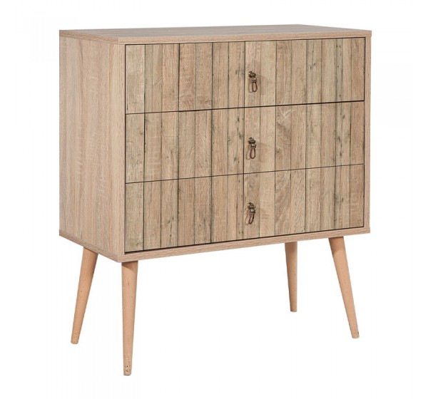 Συρταρτιέρα Soho Megapap χρώμα sonoma 80x40x90εκ.