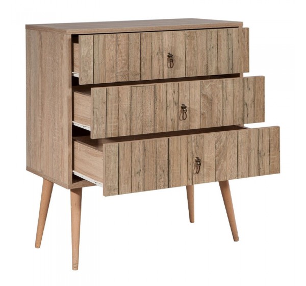 Συρταρτιέρα Soho Megapap χρώμα sonoma 80x40x90εκ.