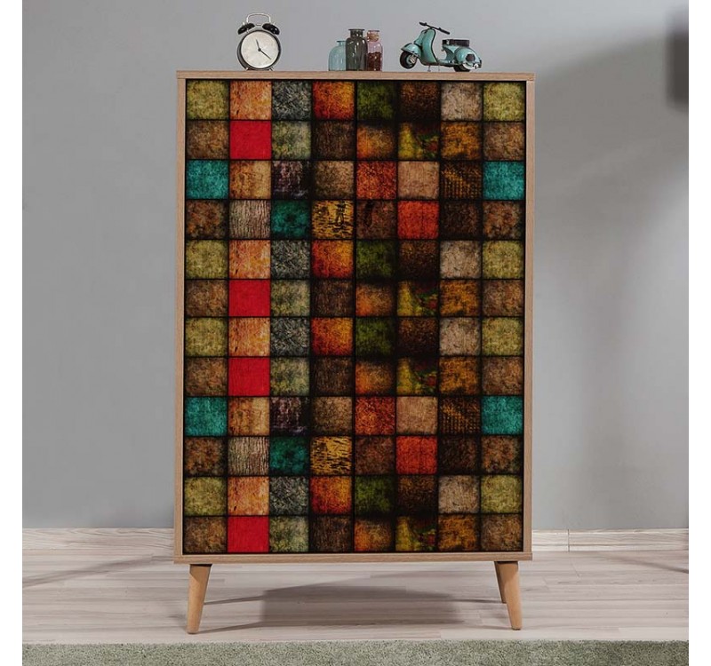 Παπουτσοθήκη - Ντουλάπι Soho Megapap χρώμα sonoma 80x36x127εκ.