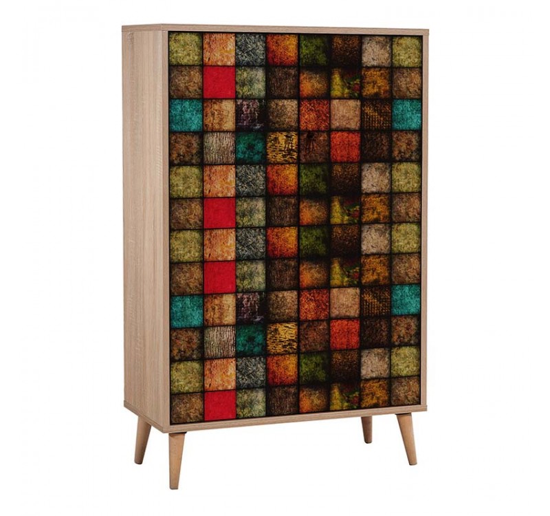 Παπουτσοθήκη - Ντουλάπι Soho Megapap χρώμα sonoma 80x36x127εκ.