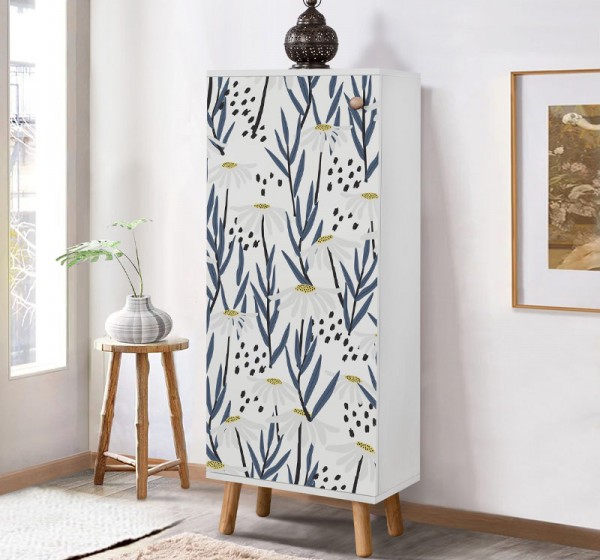 Ντουλάπι κουζίνας/μπάνιου - Παπουτσοθήκη Assiri Megapap χρώμα λευκό 50x38x135εκ.