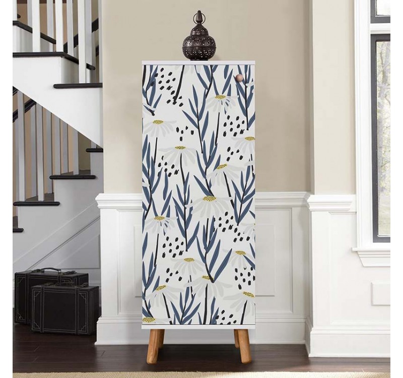 Ντουλάπι κουζίνας/μπάνιου - Παπουτσοθήκη Assiri Megapap χρώμα λευκό 50x38x135εκ.