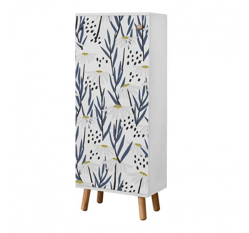 Ντουλάπι κουζίνας/μπάνιου - Παπουτσοθήκη Assiri Megapap χρώμα λευκό 50x38x135εκ.