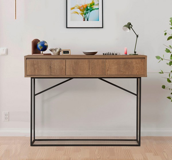 Κονσόλα Amedeo Megapap χρώμα καρυδί 120x36x90εκ.