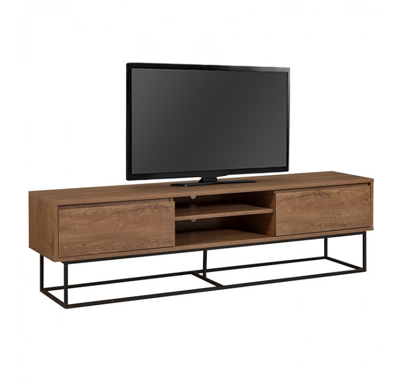 Έπιπλο τηλεόρασης Amedeo Megapap χρώμα καρυδί 180x40x50εκ.
