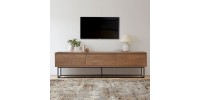 Έπιπλο τηλεόρασης Amedeo Megapap χρώμα καρυδί 180x40x50εκ.