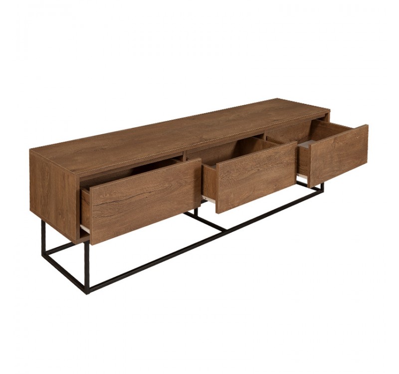 Έπιπλο τηλεόρασης Amedeo Megapap χρώμα καρυδί 180x40x50εκ.