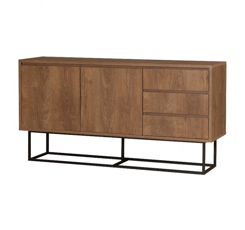 Μπουφές Amedeo Megapap χρώμα καρυδί 140x36x72εκ.