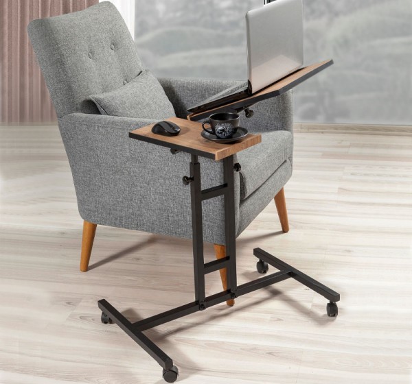 Τραπεζάκι βοηθητικό - laptop Frenk Megapap πολυμορφικό χρώμα atlantic pine 67x45,5x62/87εκ.