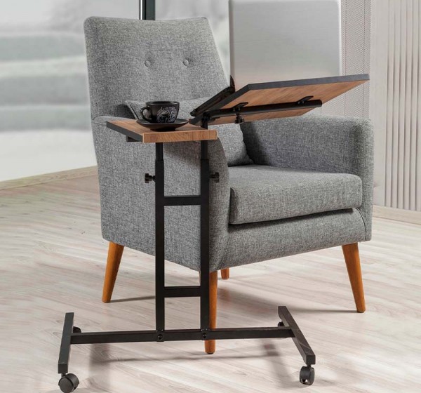 Τραπεζάκι βοηθητικό - laptop Frenk Megapap πολυμορφικό χρώμα atlantic pine 67x45,5x62/87εκ.