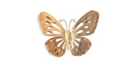 Διακοσμητικό τοίχου Butterfly Megapap μεταλλικό χρώμα χρυσό 29x32εκ.