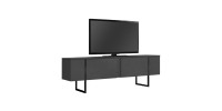 Έπιπλο τηλεόρασης Luxe Megapap χρώμα ανθρακί 180x30x50εκ.