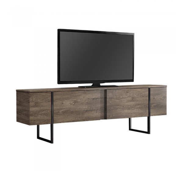 Έπιπλο τηλεόρασης Luxe Megapap χρώμα καρυδί 180x30x50εκ.