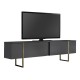 Έπιπλο τηλεόρασης Luxe Megapap χρώμα ανθρακί - χρυσό 180x30x50εκ.