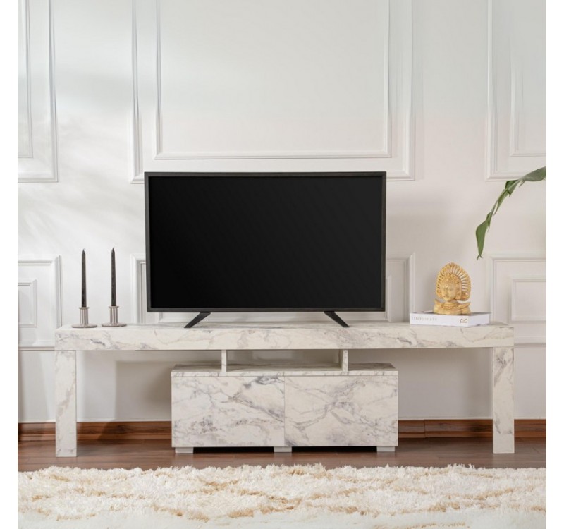 Έπιπλο τηλεόρασης Enclave Megapap χρώμα εφέ μαρμάρου 180x31,3x50εκ.