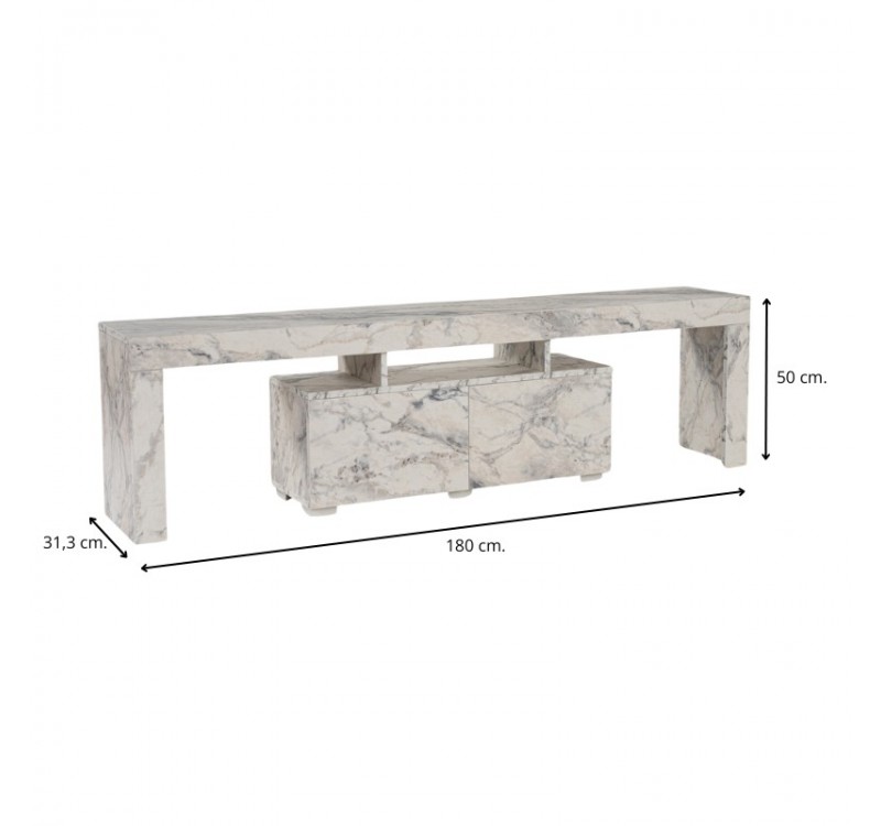 Έπιπλο τηλεόρασης Enclave Megapap χρώμα εφέ μαρμάρου 180x31,3x50εκ.