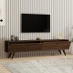 Έπιπλο τηλεόρασης Paris Megapap χρώμα καρυδί 160x25x35εκ.
