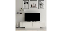Έπιπλο τηλεόρασης Matera Megapap χρώμα λευκό 150x31,5x41,6εκ.