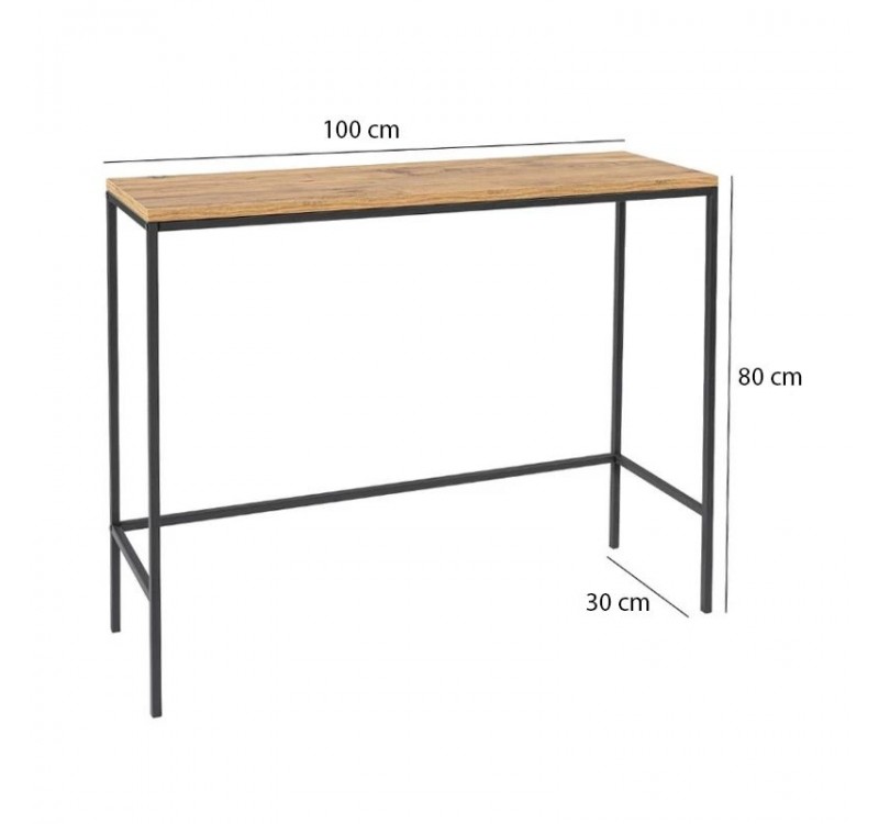 Κονσόλα Canva Megapap χρώμα atlantic pine 100x30x80εκ.