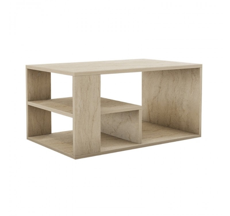 Τραπεζάκι σαλονιού Rodom Megapap χρώμα travertine 80x50x40εκ.