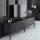 Έπιπλο τηλεόρασης Lord Megapap χρώμα μαύρο 180x30x47εκ.