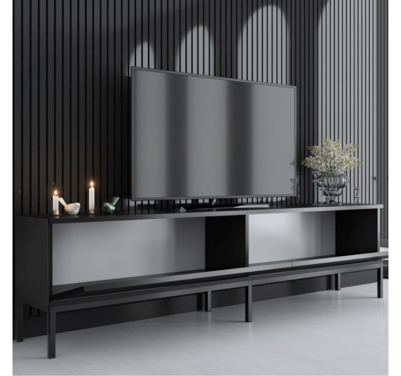 Έπιπλο τηλεόρασης Lord Megapap χρώμα μαύρο 180x30x47εκ.
