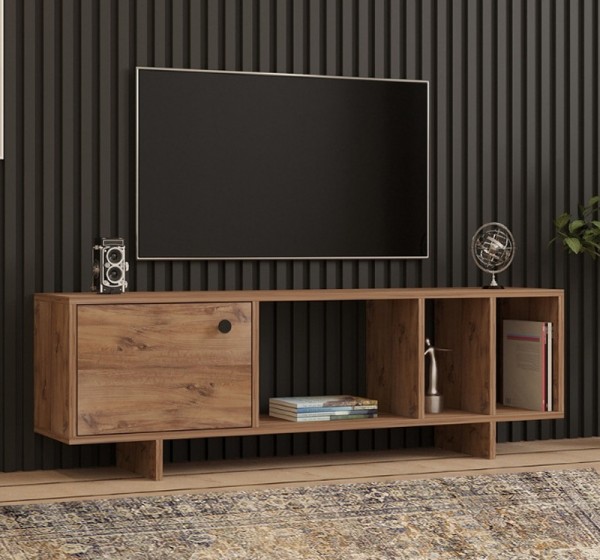 Έπιπλο τηλεόρασης Folsom Megapap χρώμα atlantic pine 140x29,9x45εκ.