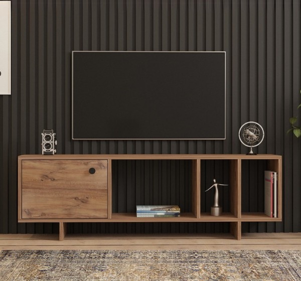 Έπιπλο τηλεόρασης Folsom Megapap χρώμα atlantic pine 140x29,9x45εκ.