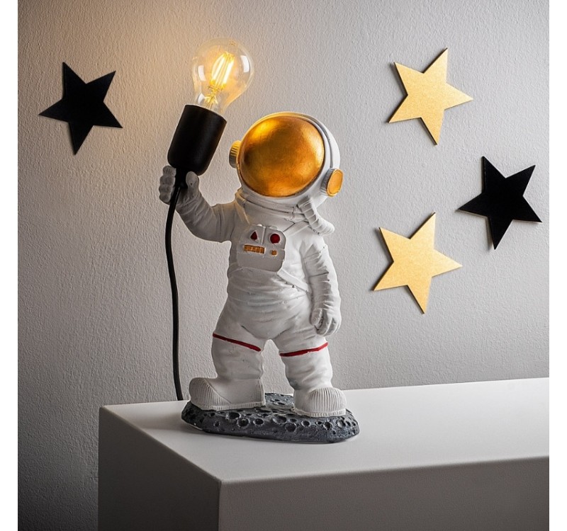 Φωτιστικό επιτραπέζιο Astronaut Megapap E27 πολυεστερικό χρώμα λευκό 20x15x32εκ.