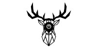Απλίκα τοίχου Deer Megapap E27 MDF χρώμα μαύρο 55x12x55εκ.