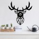 Απλίκα τοίχου Deer Megapap E27 MDF χρώμα μαύρο 55x12x55εκ.