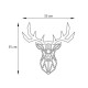 Απλίκα τοίχου Deer Megapap E27 MDF χρώμα μαύρο 55x12x55εκ.