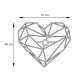 Απλίκα τοίχου Heart Megapap E27 MDF χρώμα μαύρο 47x12x40εκ.