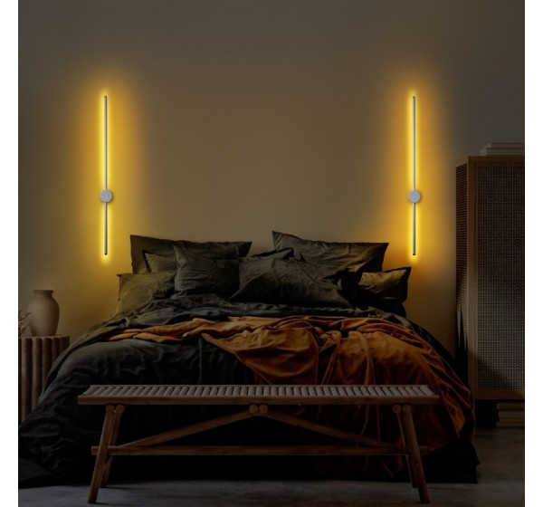 Απλίκα τοίχου Led Trooper Megapap μεταλλική χρώμα γκρι 7x10x91εκ.