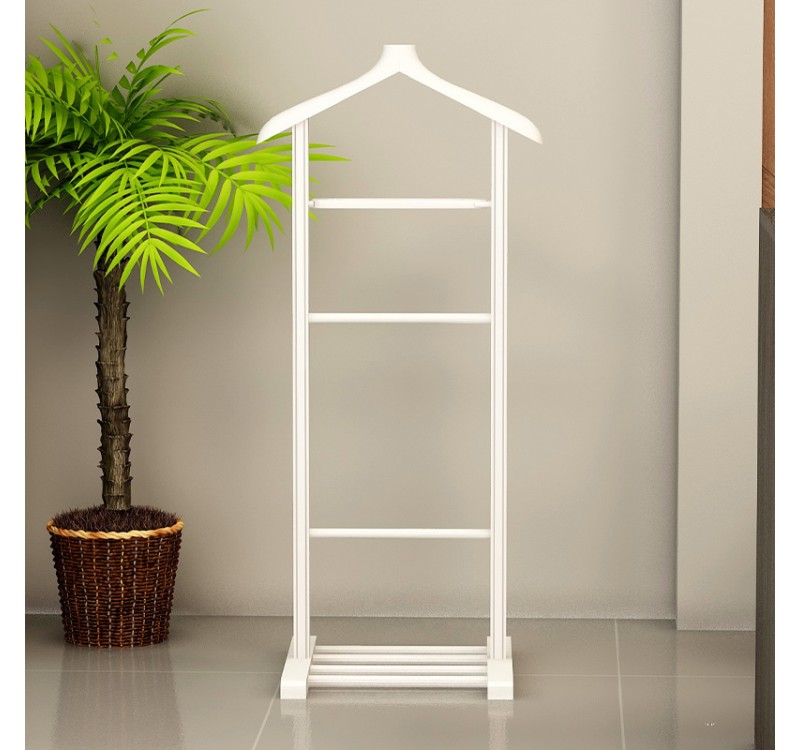 Επιδαπέδια κρεμάστρα Beta Megapap ξύλινη χρώμα λευκό 48x35x120εκ.