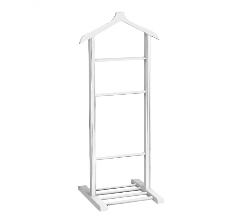 Επιδαπέδια κρεμάστρα Beta Megapap ξύλινη χρώμα λευκό 48x35x120εκ.