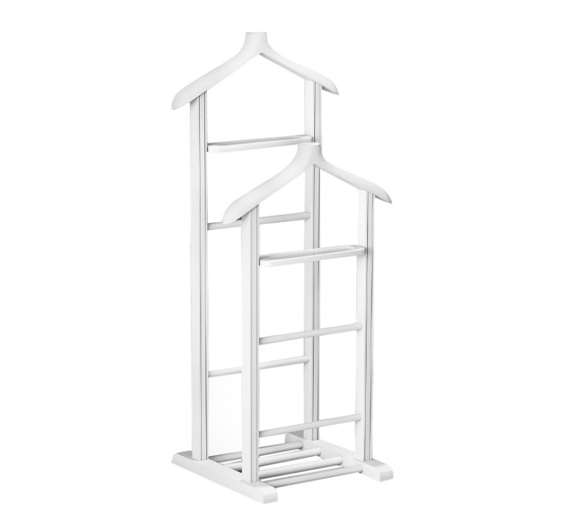 Επιδαπέδια κρεμάστρα Beta II Megapap ξύλινη χρώμα λευκό 48x35x120εκ.