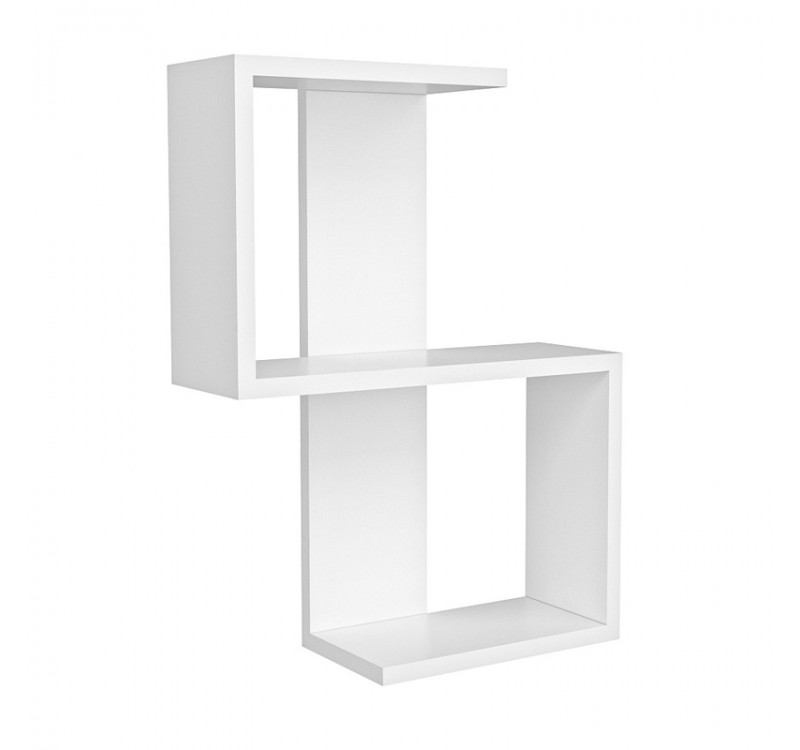 Ραφιέρα τοίχου Octa Megapap χρώμα λευκό 45x16,4x60εκ.