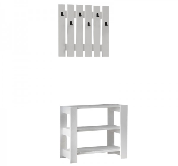 Έπιπλο εισόδου Friends Megapap χρώμα λευκό 69,8x33,6x60εκ.