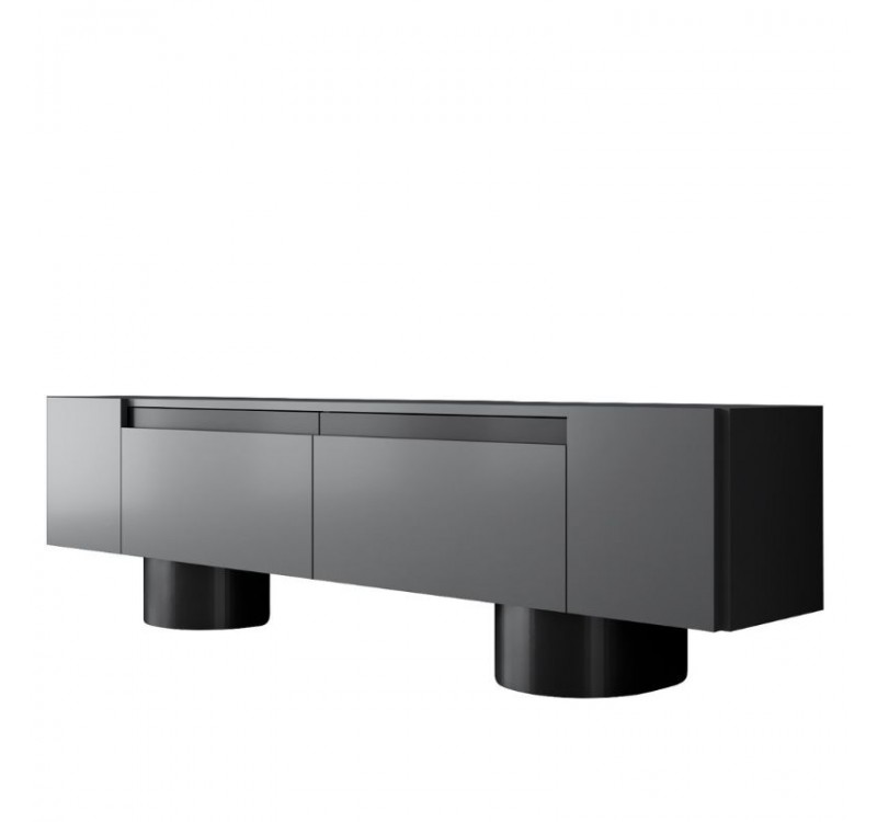 Έπιπλο τηλεόρασης Haven Megapap χρώμα ανθρακί 180x30x50εκ.