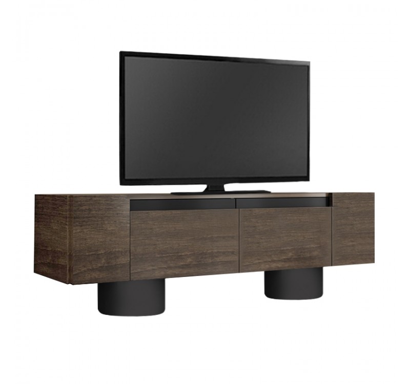 Έπιπλο τηλεόρασης Haven Megapap χρώμα καρυδί 180x30x50εκ.