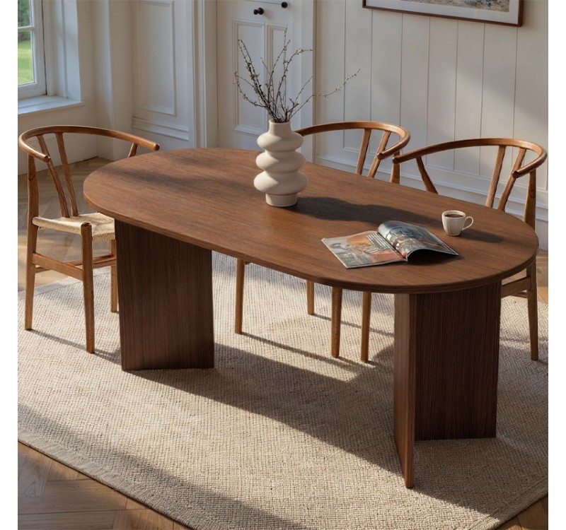 Τραπέζι Sablin Megapap χρώμα καρυδί 180x89,5x75εκ.