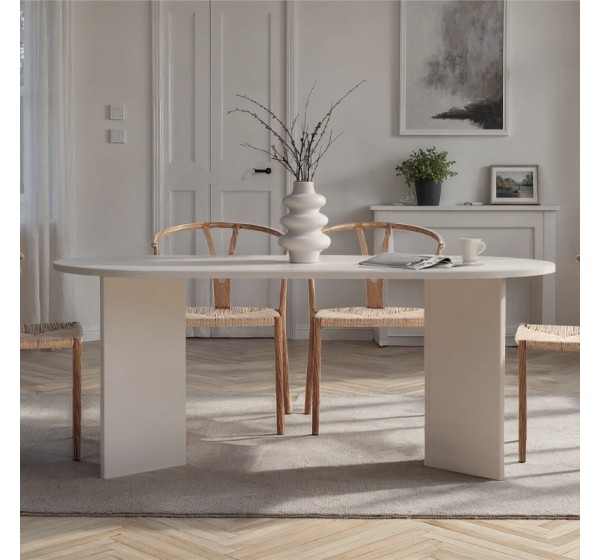 Τραπέζι Sablin Megapap χρώμα λευκό 180x89,5x75εκ.